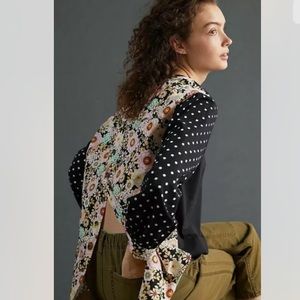 🌟HP🌟 Anthropologie BNWT Maeve Split-Back Top Size M.
